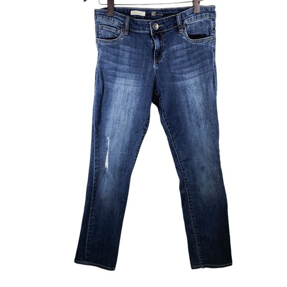 Kut From The‎ Kloth Jean Catherine Boyfriend KFTK Blue Denim Women's Size 8 READ - Picture 11 of 11